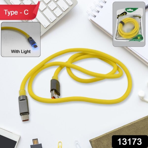 9e875cf1-0855-4238-81c5-3f4b12bea138.jpg Type C data cable Fast Charging With Light (1 Mtr. / 1 Pc)