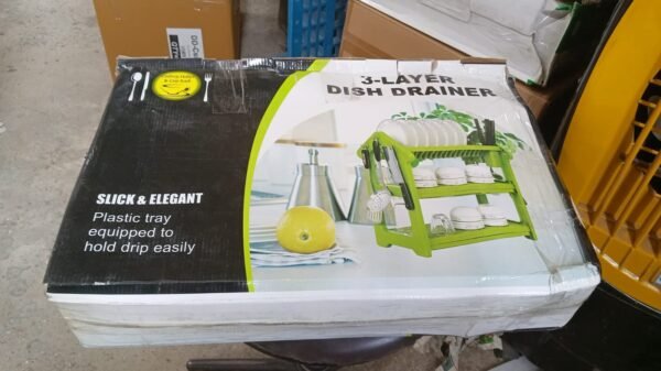 Dish Rack for Kitchen 3 Layer Dish Drainer Rack Stainless Steel Crockery Holder