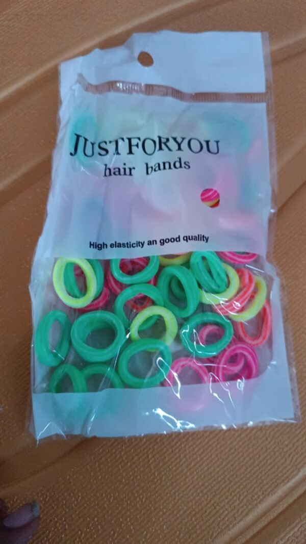 Small Ponytail Rubber Bands for Hair (Pack of 50 / Multicolour)