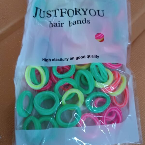 Small Ponytail Rubber Bands for Hair (Pack of 50 / Multicolour)