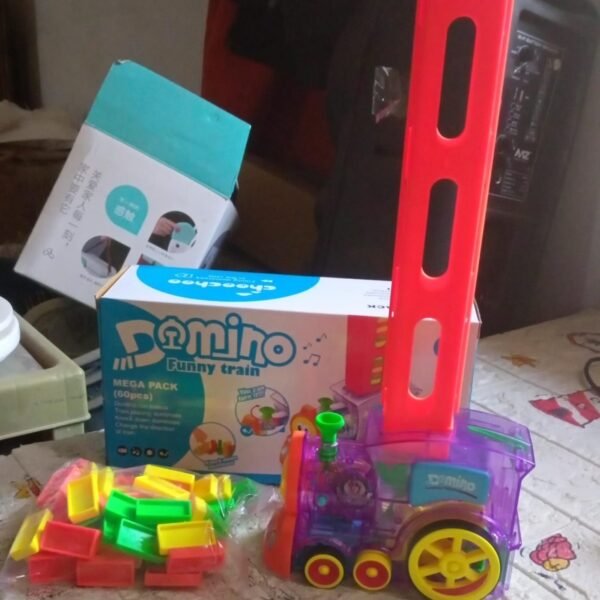 Transparent Funny Train Engine Block Set – 60-Piece Music & Lights