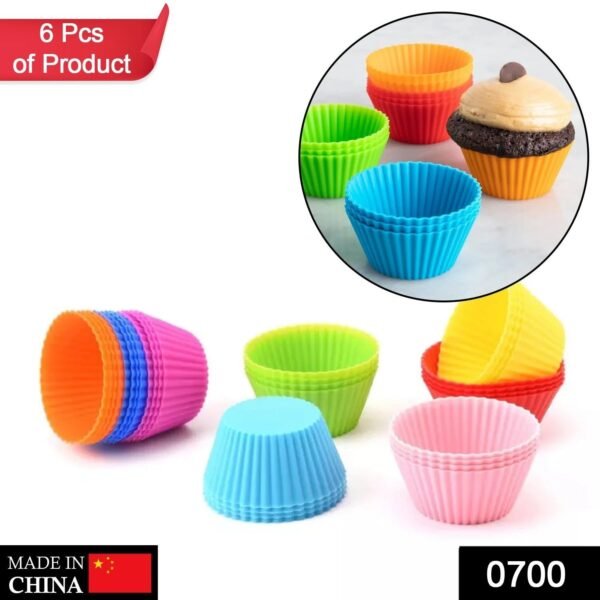 9fc4e9f9-e386-40f7-b589-f7549f41b747.jpg Silicone Cupcake-Shaped Baking Mold for Chocolate, Candy & Pastry (6 Pc)