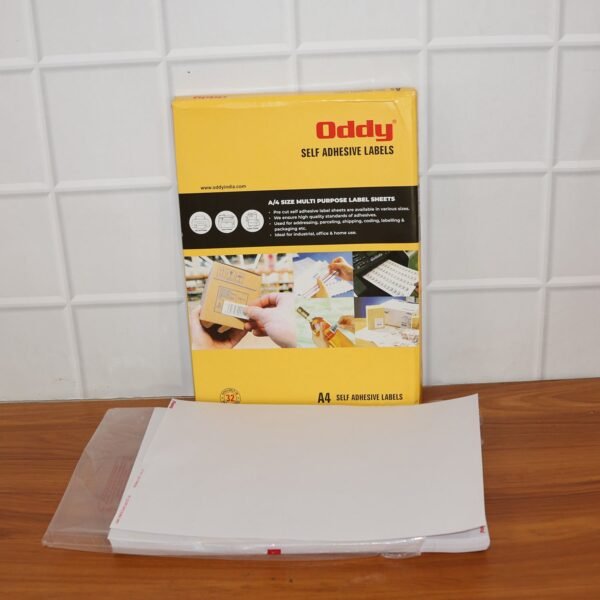 Oddy Self-Adhesive Label Sheets – A4 Full-Sheet Labels (100 Sheet)