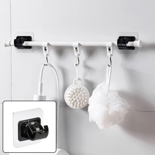 Wall-Mounted Adjustable Bathroom Hanging Rod (1 Pc)