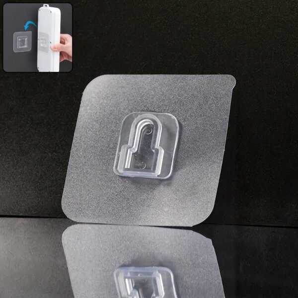 Adhesive-Wall-Hook-01.jpg Premium Transparent Wall Hook Sticker (1 Pc)
