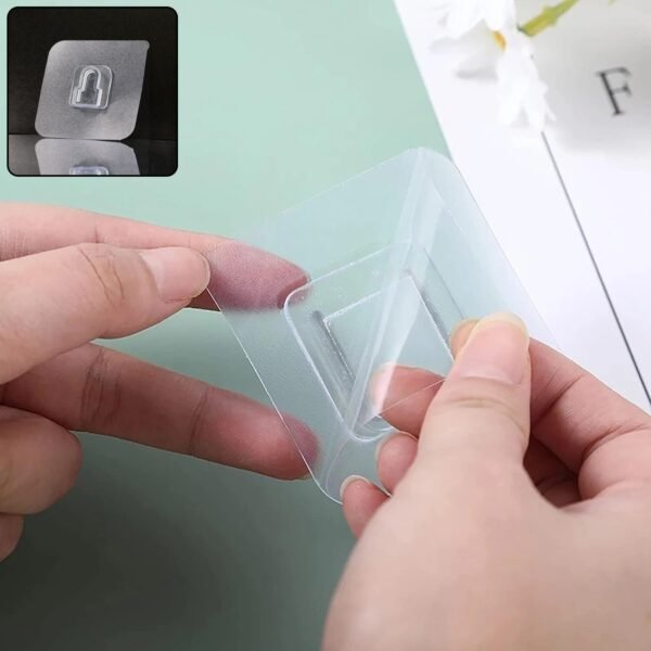 Adhesive-Wall-Hook-04.jpg Premium Transparent Wall Hook Sticker (1 Pc)