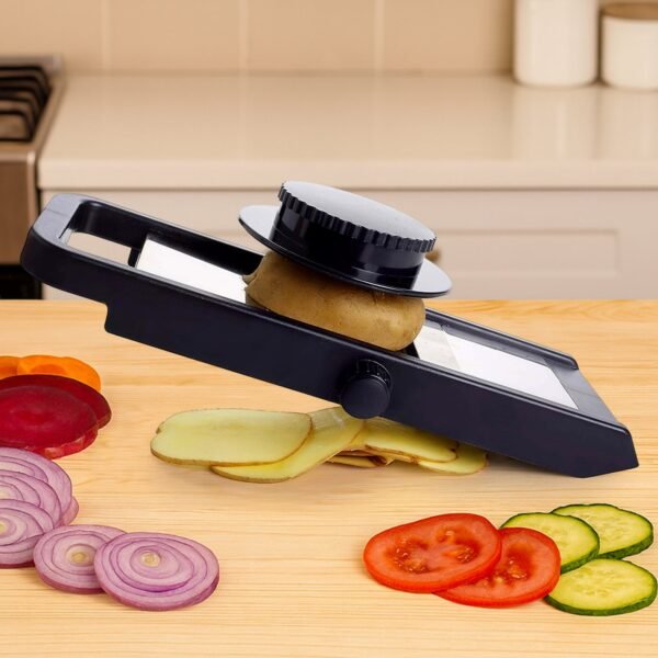 Adjustable-Slicer-02.jpg Premium Adjustable Vegetable & Fruit Slicer with Sharp Stainless Steel Blade