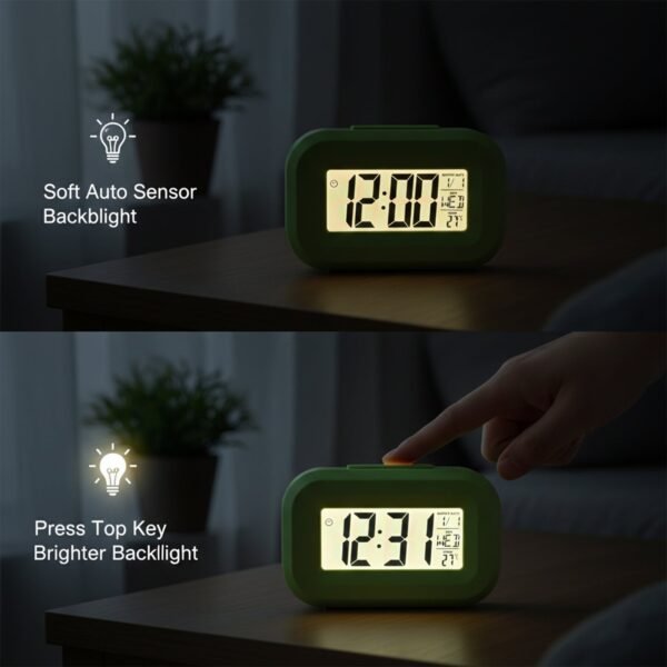 Digital Alarm Clock with Clear Display (1 Pc)