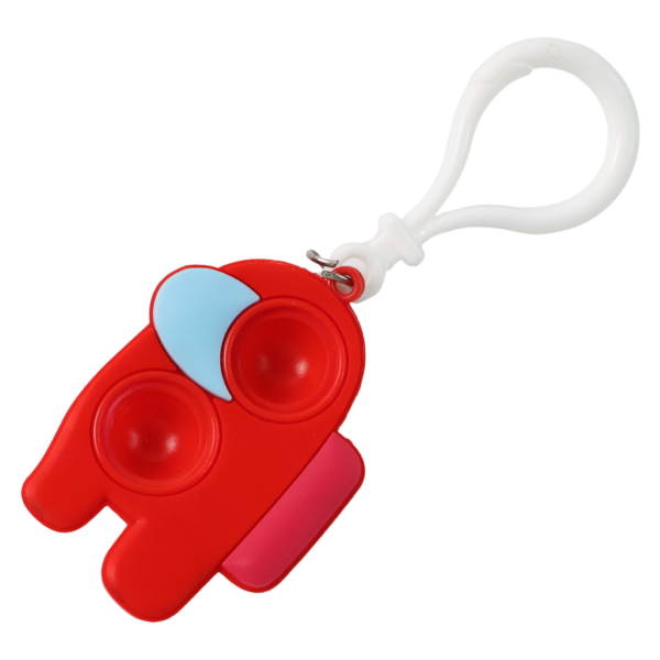 Pop-It Fidget Keychain Toy - (1 Pc / Mix Color)
