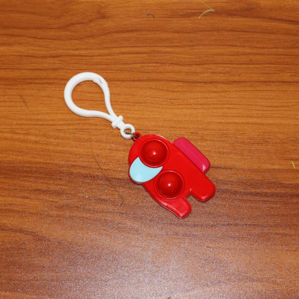 Pop-It Fidget Keychain Toy - (1 Pc / Mix Color)