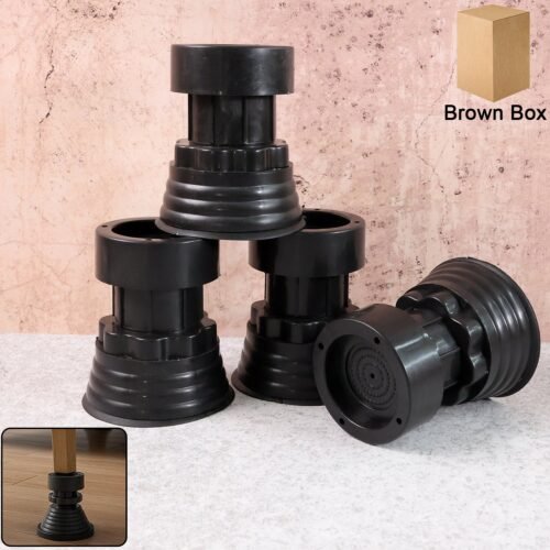 Heavy-Duty Adjustable Furniture Stand / Washing Machine Stand - (4 Pc / Set)