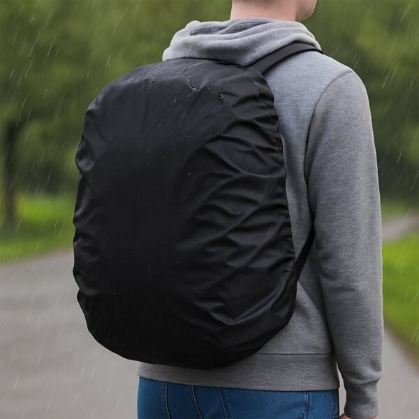 Waterproof Nylon Backpack Rain Cover with Elastic Fit (1 Pc)