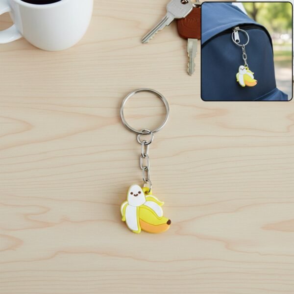 Banana-Keychain-01.jpg Cute Banana Shape Cartoon Keychain (1 Pc)