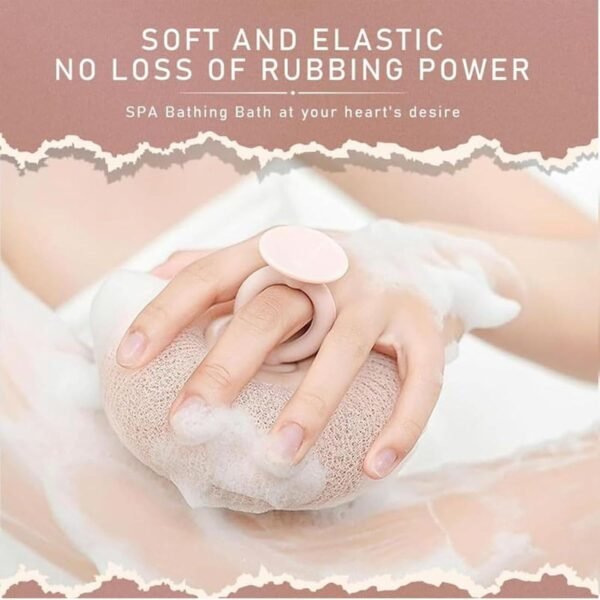 Premium Soft Exfoliating Round Bath Scrubber (1 Pc)