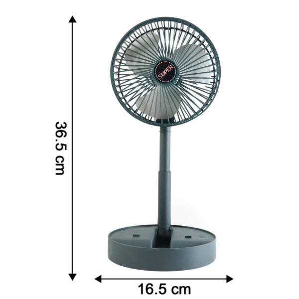Rechargeable Desktop Table Fan Mobile Phone Holder (1 Pc)