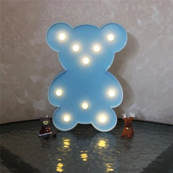 Teddy Bear Shape LED Decorative Night Light (1 Pc)