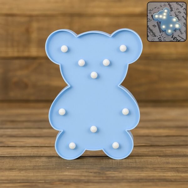 Teddy Bear Shape LED Decorative Night Light (1 Pc)