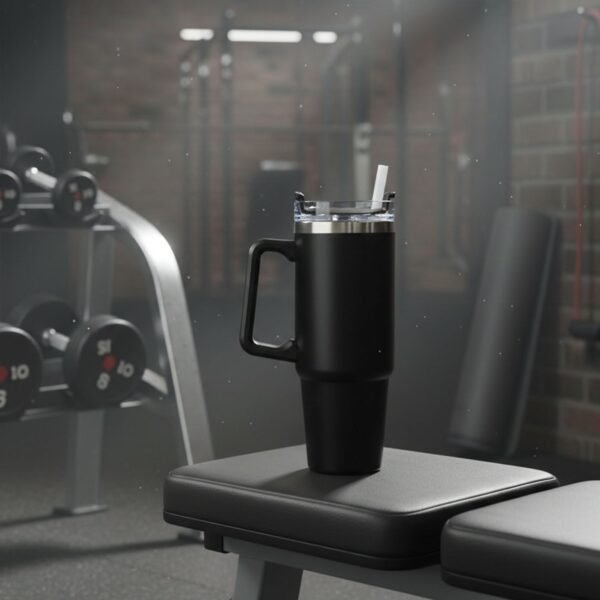 890 ML Large Capacity Insulated Travel Mug / Tumbler Black color (1 Pc)