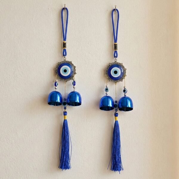 Big-Evil-Eye-Protection-Chakra-03.jpg Decorative Evil Eye Hanging Wind Chime Set (2 Pc Set)