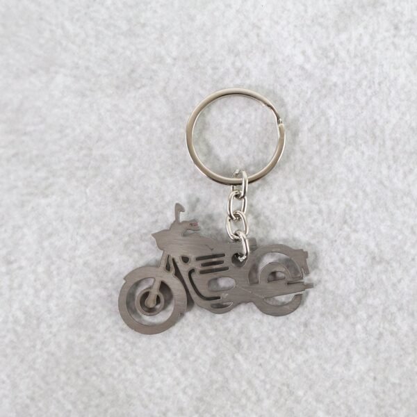 BikeKeychain-06.jpg Motorcycle Silhouette Metal Keychain - (1 Pc)
