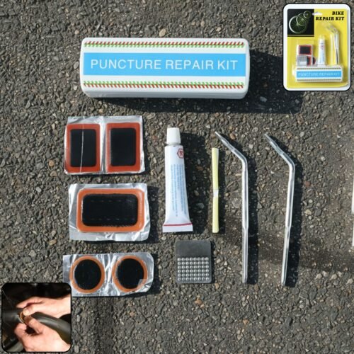 BikeRepairkit-WOSKU-01.jpg Bicycle Tire Repair Kit – Portable Puncture Repair Set with Adhesive (1 Set / Mix Design)