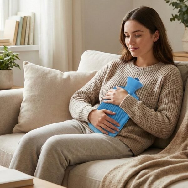 BlueHotWater-03.jpg Reusable Hot Water Bag for Pain Relief (23 × 12 cm / 1 Pc)