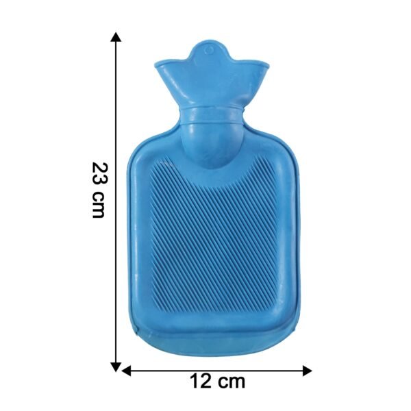 BlueHotWater-size.jpg Reusable Hot Water Bag for Pain Relief (23 × 12 cm / 1 Pc)