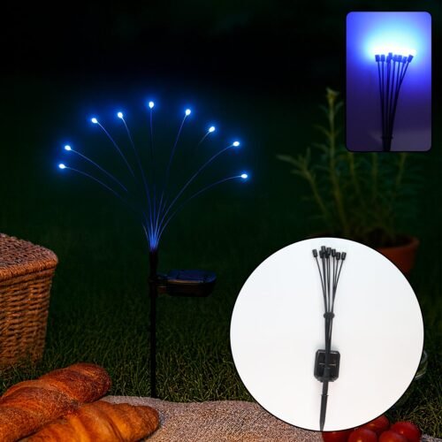 BlueSolarLight-WOSKU-01.jpg Solar LED Fiber Optic Garden Light - (1 Pc / Mix LED LIght)