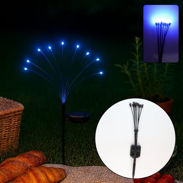 Solar LED Fiber Optic Garden Light - (1 Pc / Mix LED LIght)