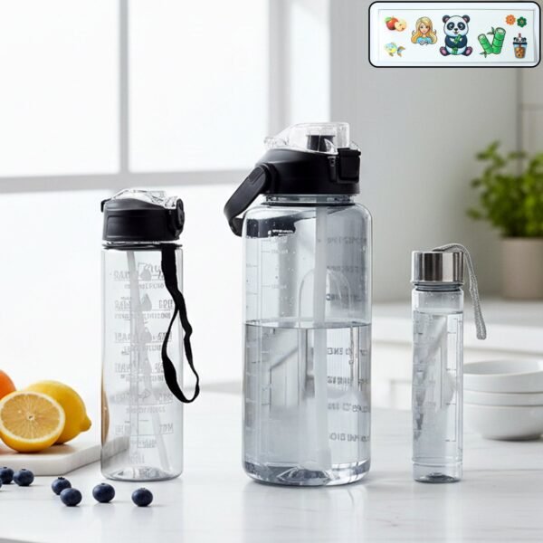 3 in 1 Multipurpose Water Bottle Set(2000 ML+ 900 ML+ 500 ML, 3 Pc Set)