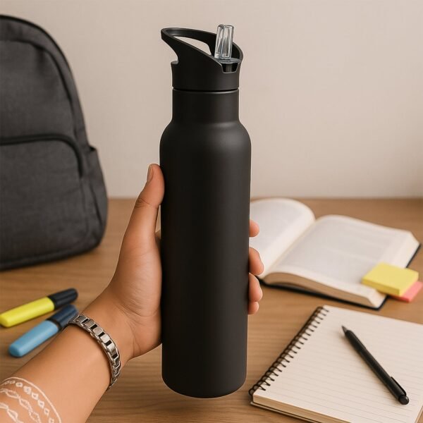 Sports Water Bottle – Matte Finish Leak-Proof Reusable Bottle 900 ML Approx (1 Pc)
