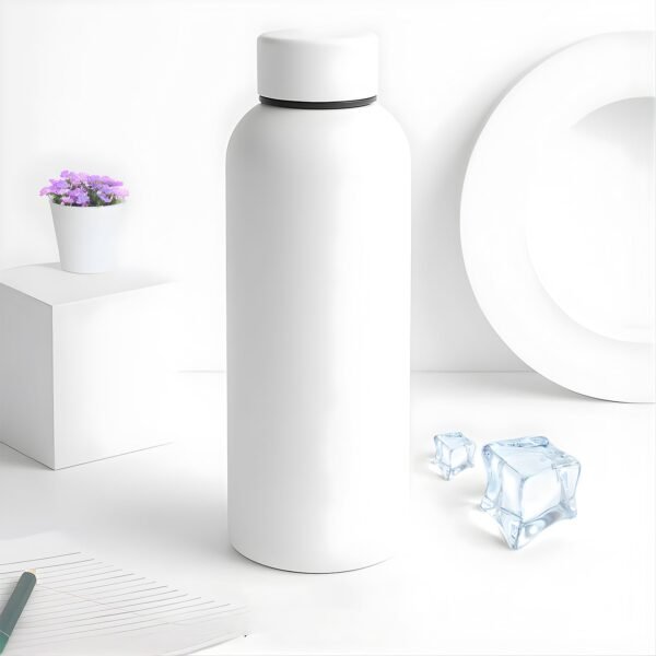 Bottle-04_57bcb443-b00b-4faa-b875-3e75f62c30da.jpg Stainless Steel Double Wall Vacuum-Insulated Drink Water (White / 500 ML Approx)
