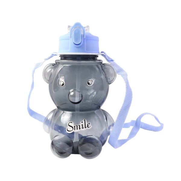 Bottle-05_79b91998-a4bf-4012-8ff4-a41f7297f602.jpg Kids Cartoon Bear Water Bottle with Straw & Shoulder Strap (1 Pc)
