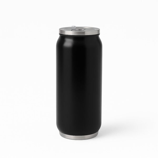 Stainless Steel Can-Shaped Vacuum Flask Built-In Straw 500ml Approx, Tumbler (1 Pc)