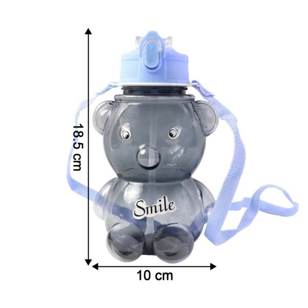 Bottle-06_81ae6ef2-c4f1-42a0-a098-64e3de016b31.jpg Kids Cartoon Bear Water Bottle with Straw & Shoulder Strap (1 Pc)