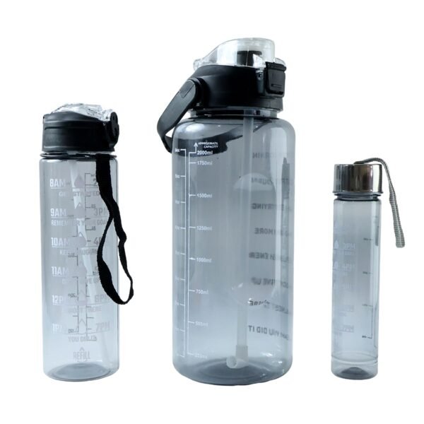 3 in 1 Multipurpose Water Bottle Set(2000 ML+ 900 ML+ 500 ML, 3 Pc Set)