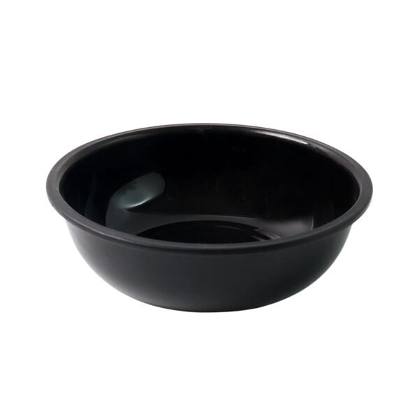 Plastic 6 Inch Black Round Deep Serving Bowl (1 Pc)