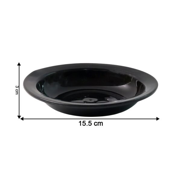 Premium Deep Black Curry Soup Serving Bowl (1 Pc)