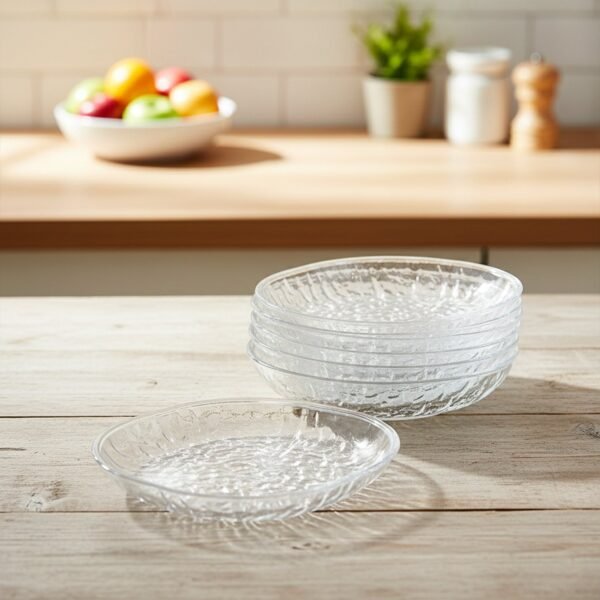 9-in-1 Crystal Glass Snack Serving Plates Set