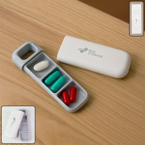 BoxStorage-WOSKU-01.jpg Portable 1 Pc Pill Storage Box with 3 Compartments