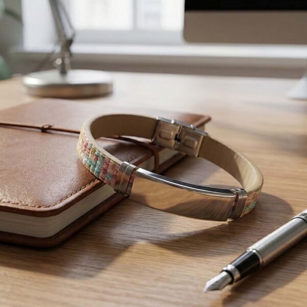 Bracelate1-02_6280eb30-53a2-493b-9bf7-caa00bfcb7bb.jpg Premium Fancy Wrist Bracelet with Multicolor Woven Design (1 Pc)