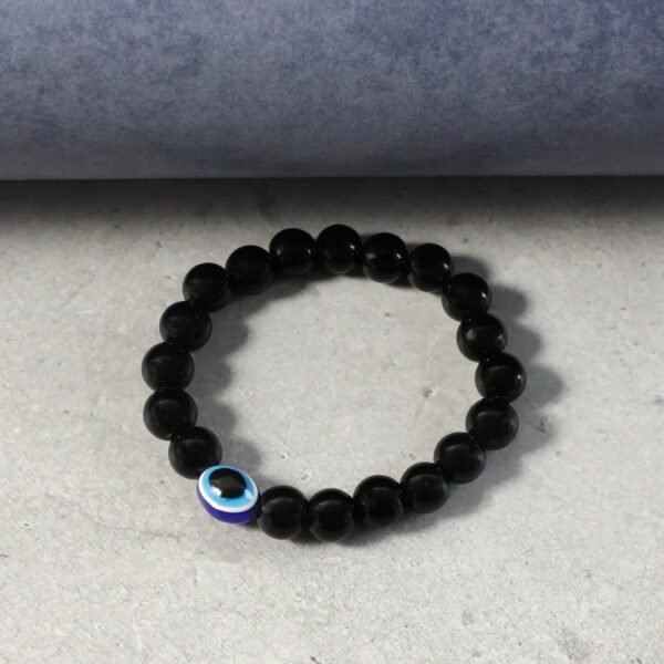 Elegant Dual-Tone Crystal Beaded Stretch Bracelet (1 Pc)