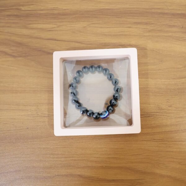 Elegant Dual-Tone Crystal Beaded Stretch Bracelet (1 Pc)