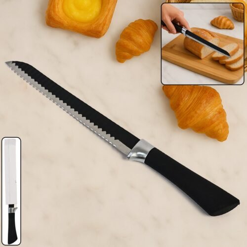 Bread-Knife-01.jpg Premium 32 Cm Serrated Bread Knife with Ergonomic Handle, Chhari