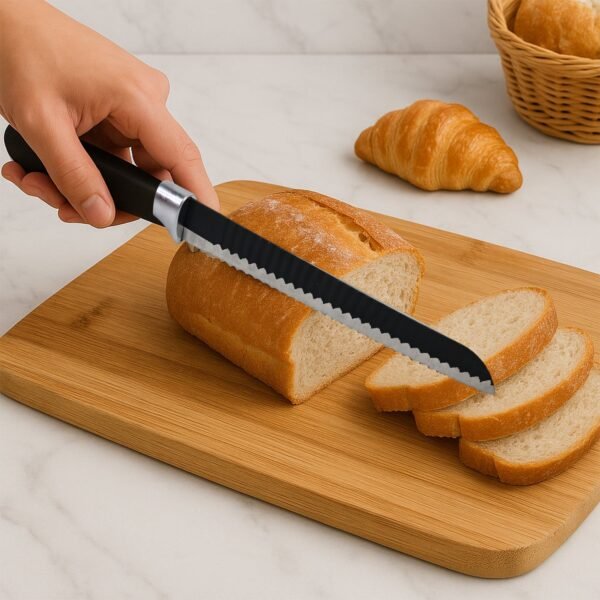 Bread-Knife-02.jpg Premium 32 Cm Serrated Bread Knife with Ergonomic Handle, Chhari