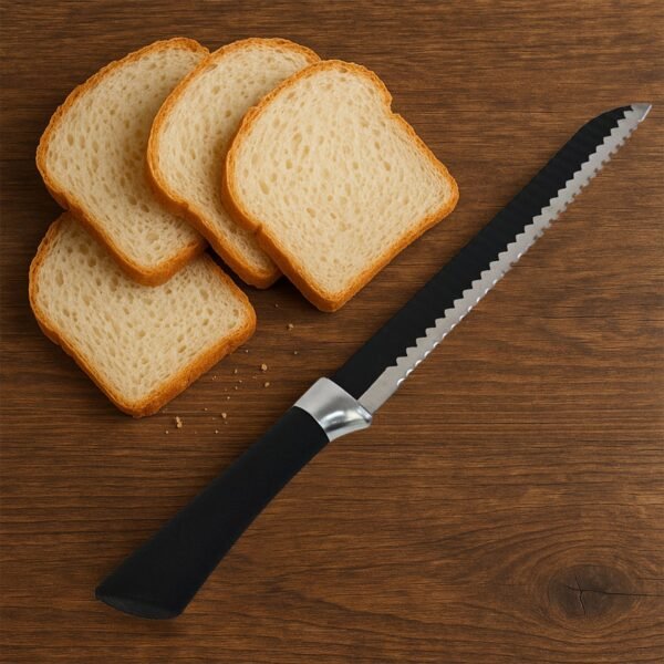 Bread-Knife-03.jpg Premium 32 Cm Serrated Bread Knife with Ergonomic Handle, Chhari