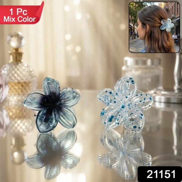 Elegant Floral Design Hair Clip (1 Piece, Mix Color)