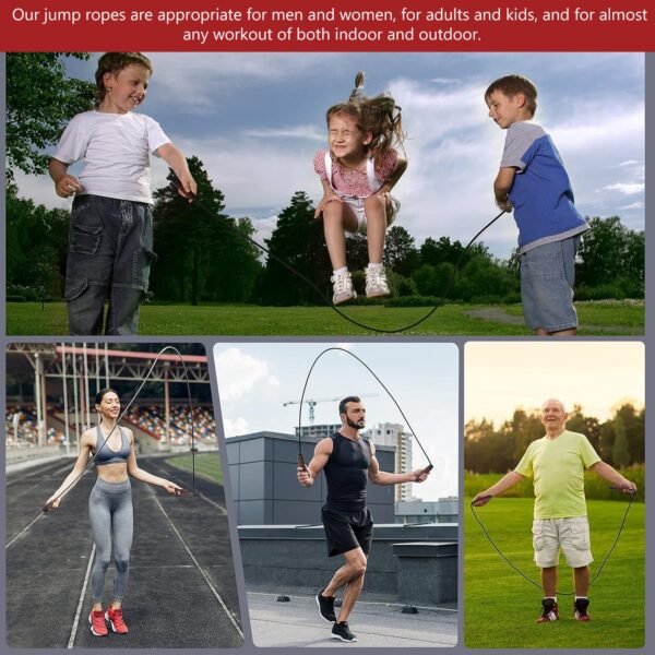 High-Speed Skipping Rope with Foam Padded Handles (1 Pc)