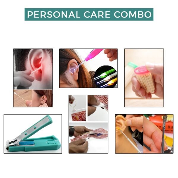 6Pcs Personal Care Combo In Zip Printed Pouch Bag