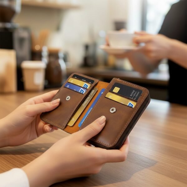 Card-Holder-Wallet-03.jpg Premium Multipurpose Zip Closure Card Holder Wallet (1 Pc)